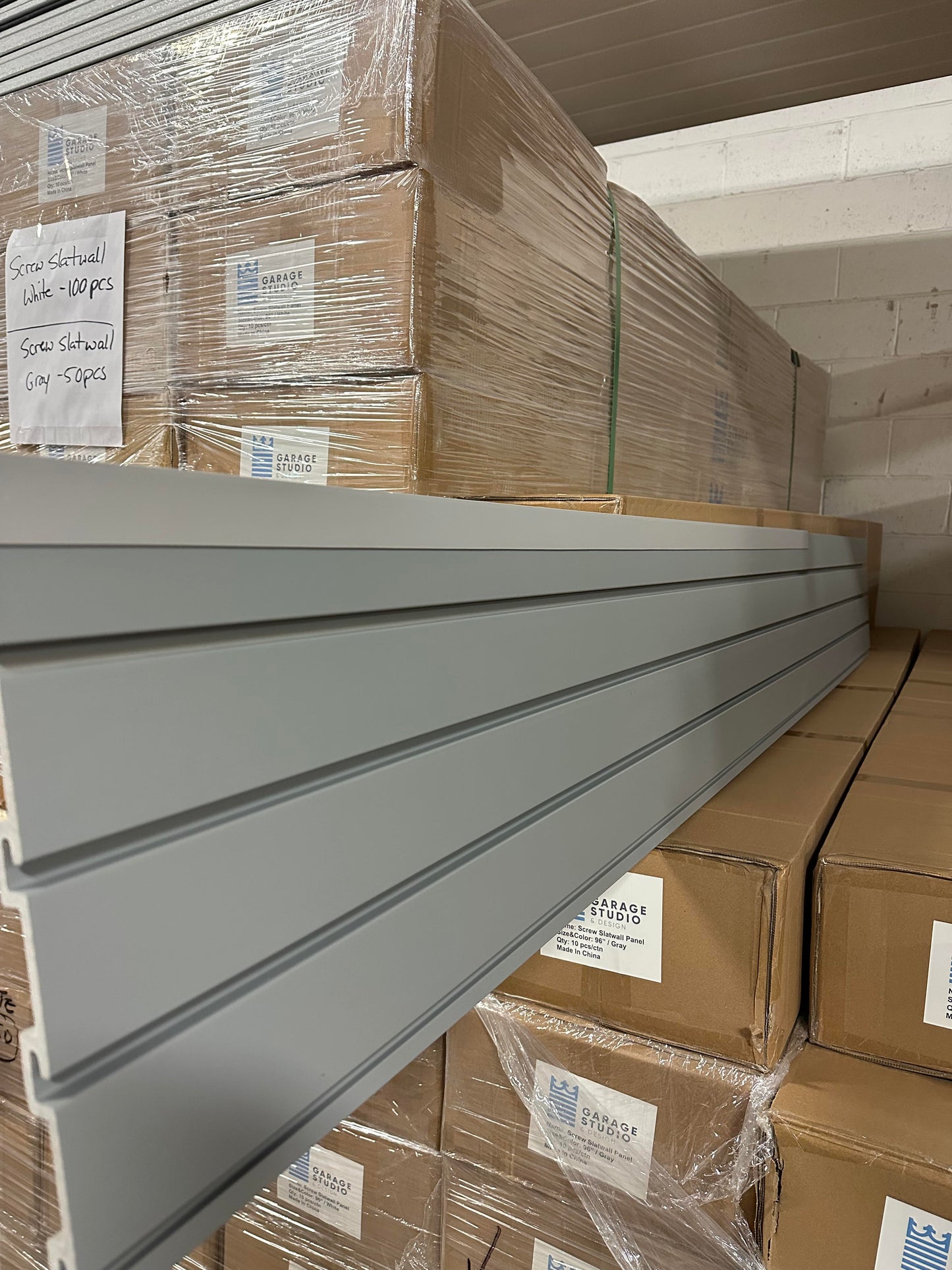 GSD Grey Slat Wall  8'x 4' (32sqft)