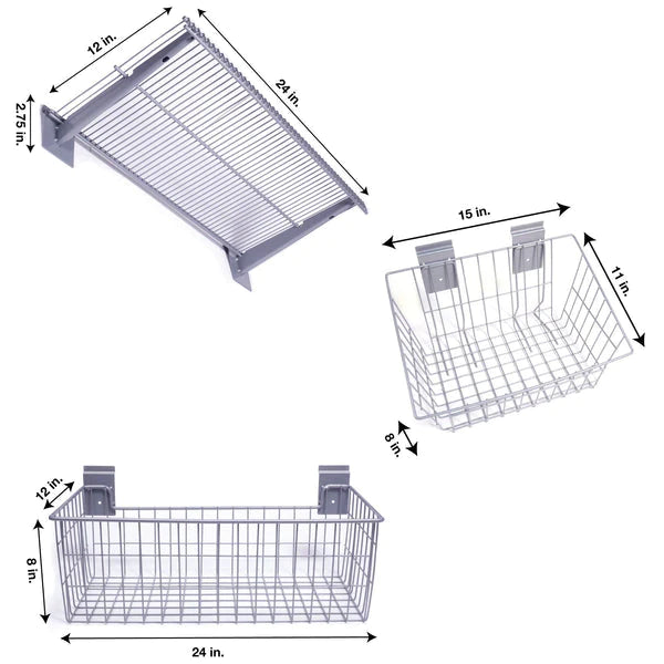 CrownWall™ Shelf & Basket Kit - 6 Piece